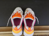 Nike Tekno womens sneakers A03108-104 Size 9 White, Hot Pink & Neon Orange