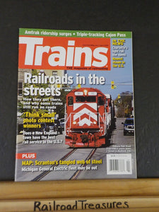 Trains Magazine 2008 April Railroads in the streets Scranto map Charlotte light