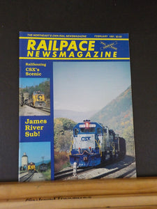 Rail Pace News Magazine 1991 February James River Sub Conrail Mapleton Sand Trai