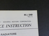 EMD Maintenance Instructions MI 549 Rev A Water Cooling radiators