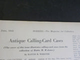 Hobbies 1944 June Antique Calling-Card Case         COVER DAMAGE