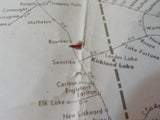 Map Railroads in the United States Eastern & Central   FOLDED