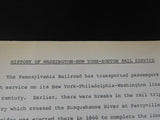 History of Washington-New York-Boston Rail Service 2 pages