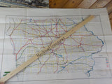 Map Burlington Northern Iowa State Railroad Map 1983 August