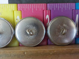 Button W Wabash Lot of 5 Silver in color large buttons silver in color large