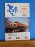 American Railway Engineering Association Bulletin 731 May 1991 Vol 92 AREA