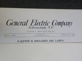 General Electric Company Supply Department Bulletin No 4695 1909 August G-1 Type