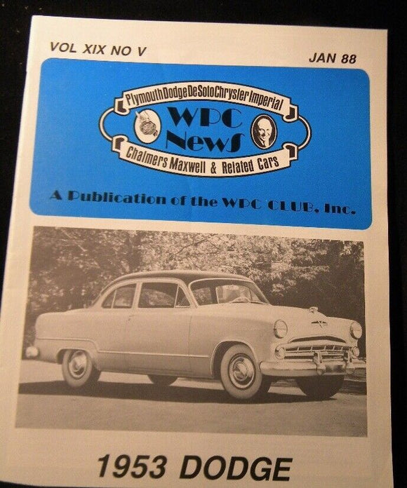 WPC News 1988 January 3  The 1953 Dodge