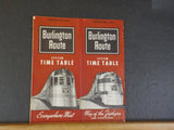 Burlington Route System Public Timetable 1953 February-April