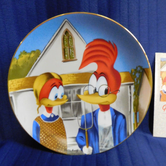 Plate Walter Lantz Collection Gothic Woody Armstrong's Art on Porcelain