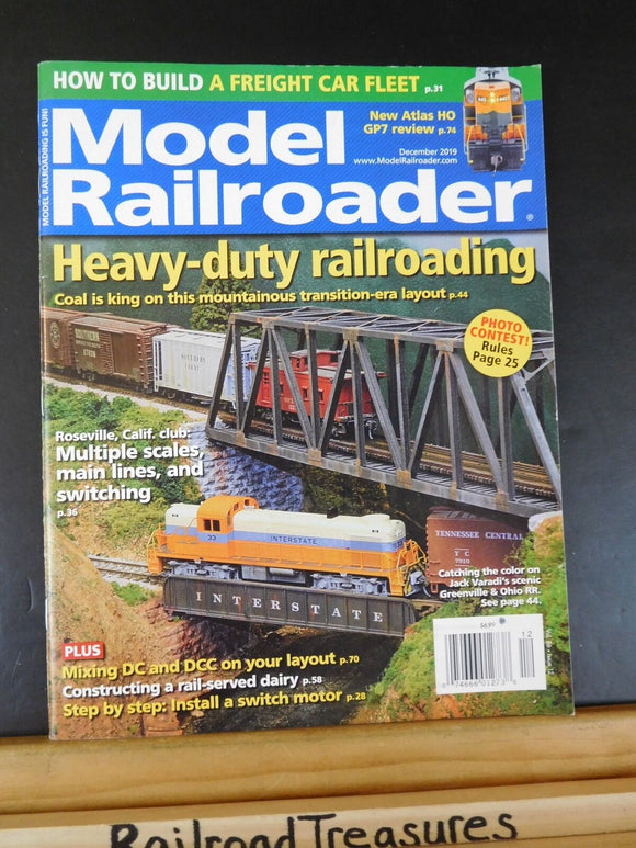 Model Railroader Magazine 2019 December Build a freight car fleet Heavy duty RRi