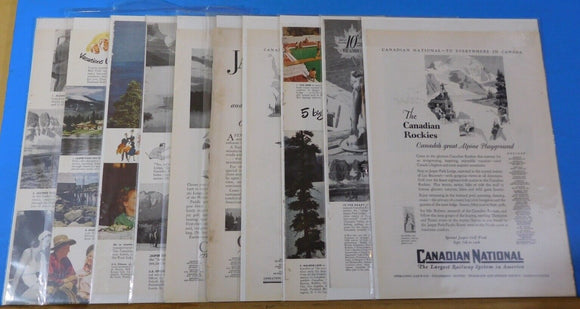 Ads Canadian National #2 Advertisements from various magazines (10)