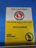 Great Northern Railway Historical Society Calendar Lot of 6 1990, 1995-1999