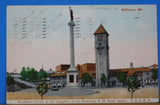 Postcard Monument Erected by the Daughters of the Revolution B&O RR