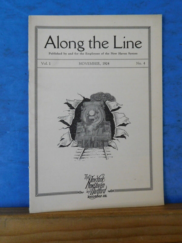 Along the Line 1924 November New York New Haven & Hartford Employee Magazine