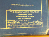 Blueprint PRR Passenger Cars Duct Between Blower & heating coail 412192
