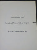 Norfolk and Western Railway Annual Report 57th  Year ended December 31 1952