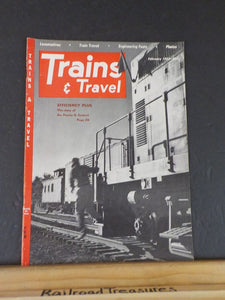 Trains Magazine 1953 February Trains & Travel Efficiency plus