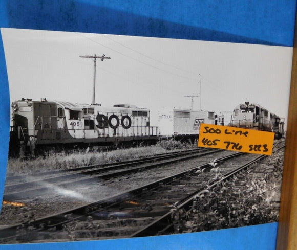 PHOTO SOO Line Locomotives #405 #776 #5223 at Railroad Yard 4 5/8 x 7 ½