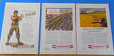 Ads Pennsylvania Railroad Lot #1 Advertisements from various magazines (10)
