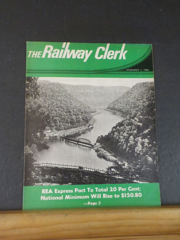 The Railway Clerk 1968 November 1 Vol 67 No 21 Employee Magazine REA Express pac