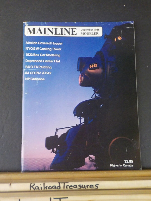 Mainline Modeler 1986 December Erie sand facility box car modeling B&O FA paint