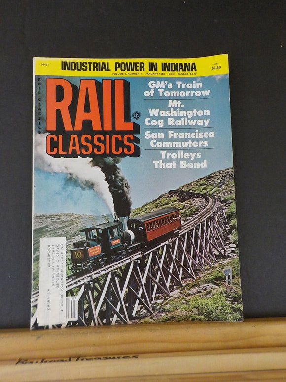 Rail Classics Magazine 1980 January V9#1 GM Train of Tomorrow MT Washington Cog