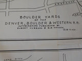 Map Boulder Yards of The Denver, Boulder & Western RR 9-13-61 Culbertson Mill sp