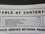 Burlington Route System Public Timetable 1960 May-October