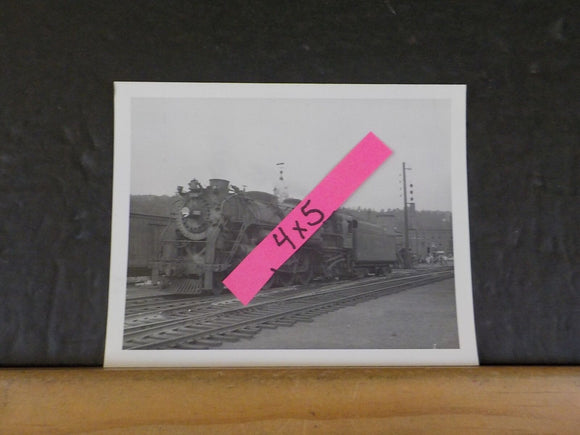 Photo Boston & Maine Locomotive #3715 Black & White 4X5 White River Jct 1947