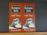 Burlington Route System Public Timetable 1956 May-October
