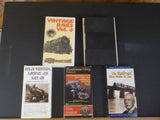 VHS Lot of 5 Steam Whistles-Sawdust-Salt Air, Pocahontas Glory, Railroad that we