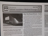 News from the National Association of Railroad Passengers 1999 COMPLETE YEAR Lot