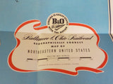 Map Baltimore & Ohio Railroad System 1951 August