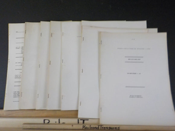 Pennsylvania-Reading Seashore Lines annual reports 1950-1959  Lot of 10