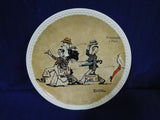 Plate Rockwell on Tour Promenade a Paris By Norman Rockwell Newell Pottery Co