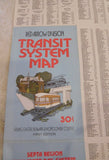 Map Red Arrow Division Transit System Map 1974 1st Edition 21 x 44