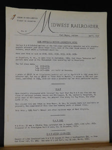 Midwest Railroader #2 1957 April N&W Shay N&W Locomotive notes C&NW moves to acq