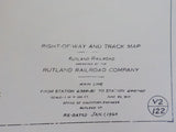Map Right of Way and Track Map Rutland Railroad Chittenden County City of Burlin