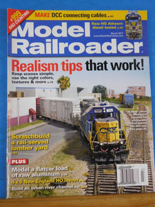 Model Railroader Magazine 2017 March Realism tips Rail served lumber yard