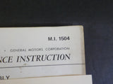 EMD Maintenance Instructions MI 1504 GP truck assembly with single brake shoe ri