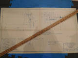 Blueprint PRR Rail Laying Crane - Flat Car Mounted Shipping Anchorage Rotating
