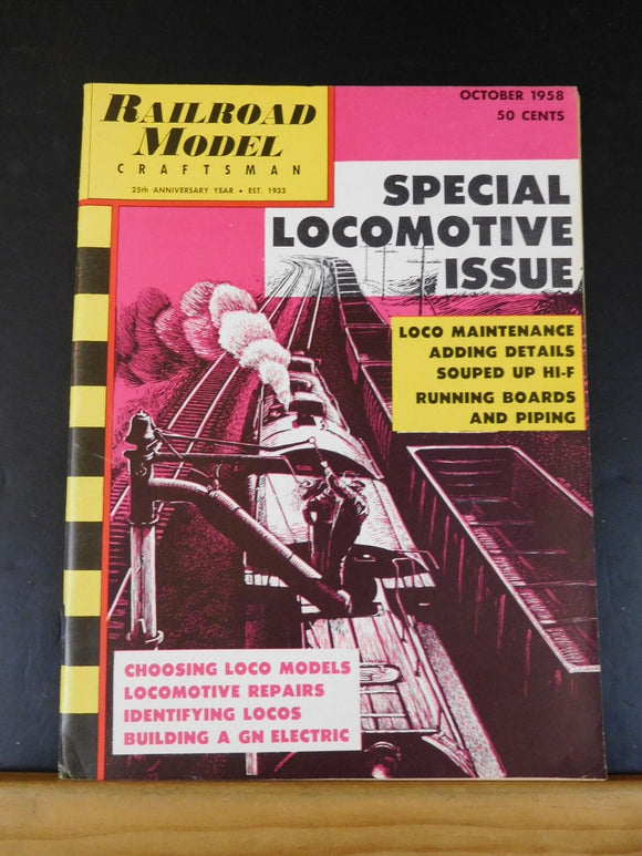Railroad Model Craftsman Magazine 1958 October RMC Special locomotive issue