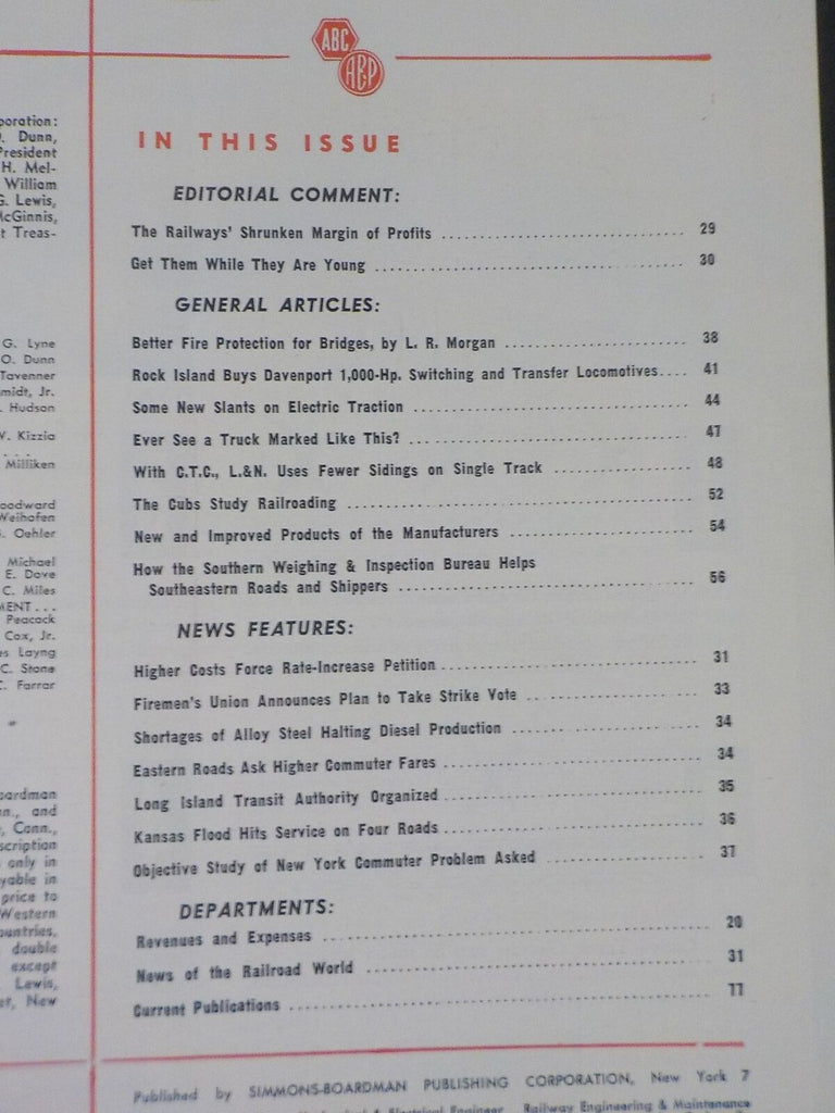 Railway Age 1951 July 16 Rock Island L&N Southern Fire protection brid ...