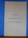 Eastern Maine Railway Co to Maine Central Railroad Co 1883 Lease