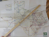 Map Burlington Northern Texas State Railroad Map 1983 August & NE NM