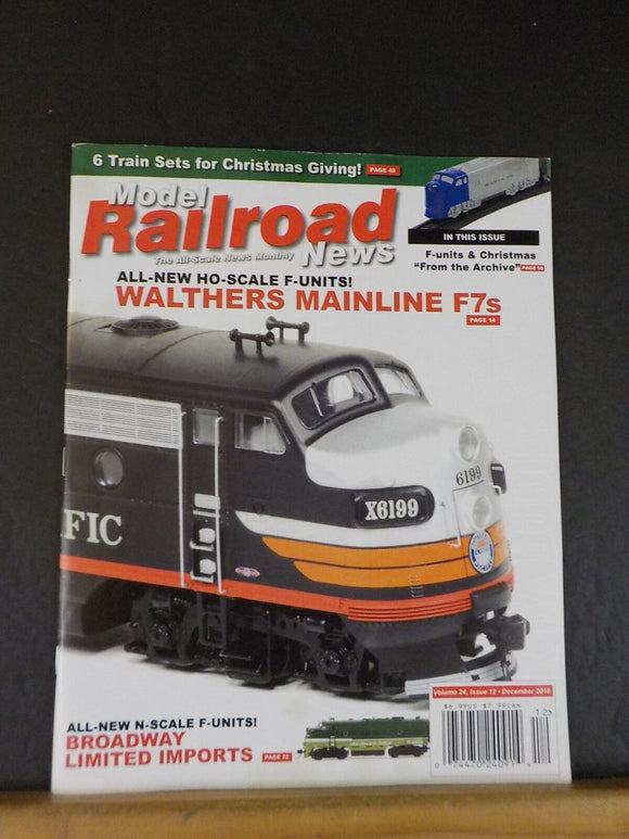 Model Railroad News V24 #12 December 2018 Walthers Mainline F7s