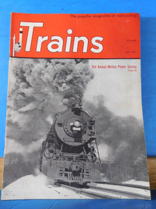 Trains Magazine 1951 April 3rd Annual Motive Power Survey SP C&NW SF TM C&O