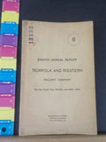 Norfolk and Western Railway Annual Report 8th June 30 1904 FOLD OUT MAP