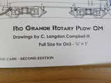 Drawing Rio Grande Rotary Plow OM On3   1/4 inch = 1'
